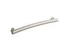 Sterling 80012031 28" Curved Grab Bar, Nickel Frame Finish with Smooth/Clear Glass Texture