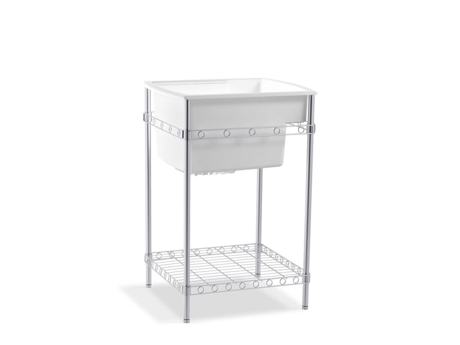 Sterling 996 Latitude 25" Freestanding Utility Sink with Stand, White