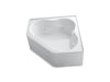 KOHLER K-1160-LA-0 Tercet 60" x 60" alcove whirlpool with integral flange and center drain