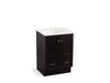 KOHLER K-99514-TK-1WU Damask 24" bathroom vanity cabinet with toe kick, 2 doors and 1 drawer