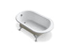 KOHLER 710-S-0 Iron Works Historic 66" X 36" Freestanding Oval Bath in White