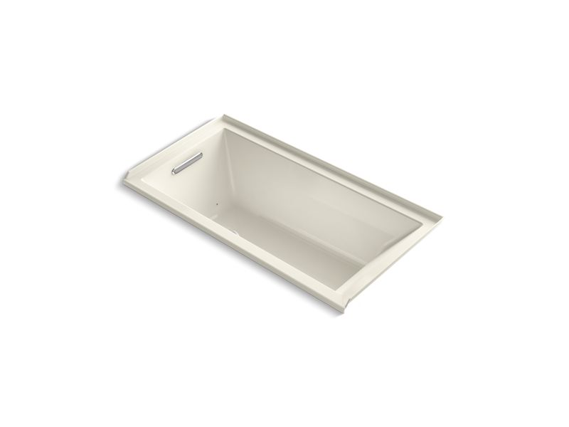 KOHLER K-1167-LFG-96 Underscore Rectangle 60" x 30" alcove BubbleMassage(TM) Air Bath with integral flange and left-hand drain