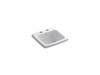 KOHLER K-6015-2 Gimlet 15-1/4" x 15-1/4" x 6-1/2" top-mount bar sink with 2 faucet holes