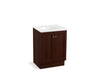 KOHLER K-99513-TK-1WG Damask 24" bathroom vanity cabinet with toe kick and 2 doors