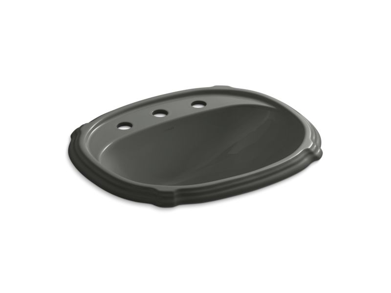 KOHLER K-2189-8-58 Portrait Drop-in bathroom sink with 8" widespread faucet holes
