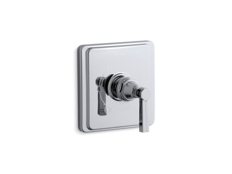 KOHLER TS13135-4B-CP Pinstripe Rite-Temp(R) Valve Trim With Lever Handle in Polished Chrome