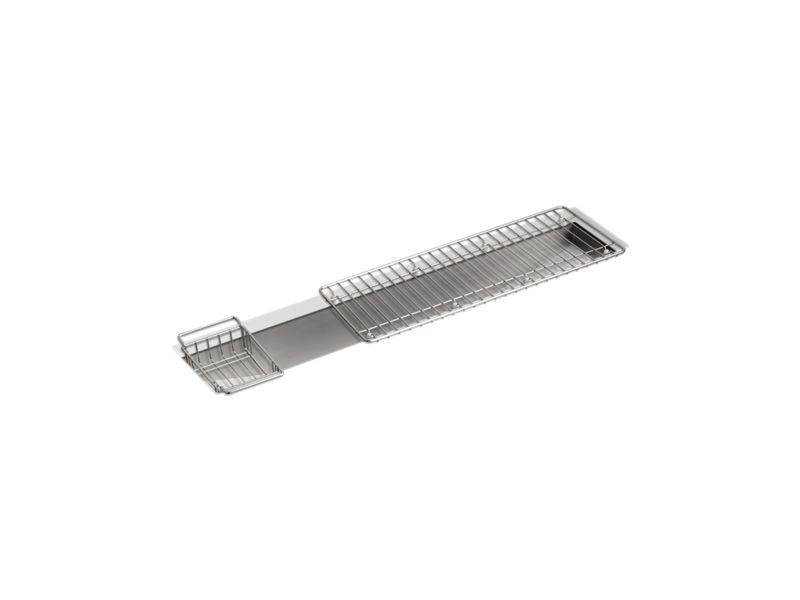 KOHLER 3156-NA Undertone 43" X 8-1/4" X 6-5/16" Undermount Single-Bowl Trough Kitchen Sink, Includes Wire Basket And Rack