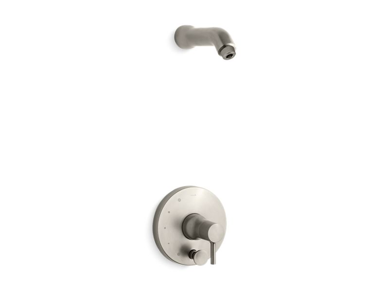 KOHLER T8977-4L-BN Toobi Rite-Temp(R) Shower Trim Set With Push-Button Diverter, Less Showerhead in Vibrant Brushed Nickel