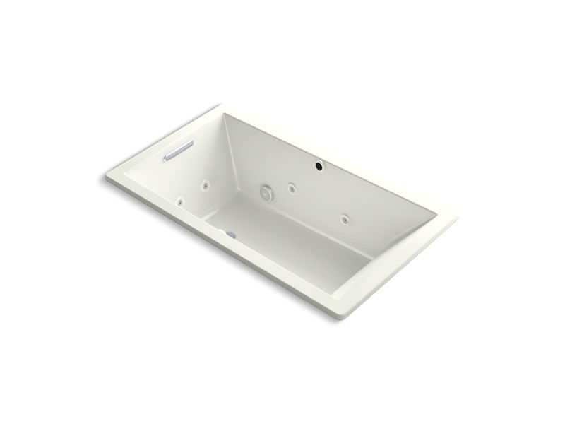 KOHLER K-1173-XH2G-NY Underscore Rectangle 66" x 36" drop-in whirlpool + BubbleMassage(TM) Air Bath