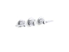 KOHLER 8046-4A-CP Triton Shelf-Back Commercial Bathroom Sink Faucet With Grid Drain And Lever Handles in Polished Chrome