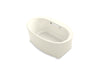 KOHLER K-5702-GW-96 Underscore Oval 60" x 36" freestanding BubbleMassage(TM) Air Bath with Bask heated surface