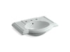 KOHLER K-2295-8-95 Devonshire Bathroom sink with 8" widespread faucet holes