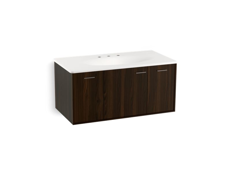 KOHLER K-99561-1WJ Jute 42" wall-hung bathroom vanity cabinet with 1 door and 2 drawers