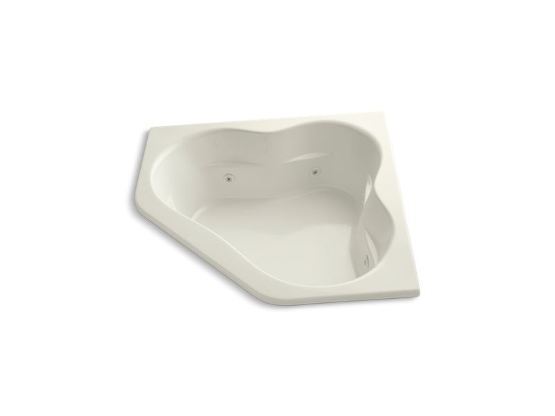 KOHLER K-1160-96 Tercet 60" x 60" drop-in whirlpool with integral flange and center drain