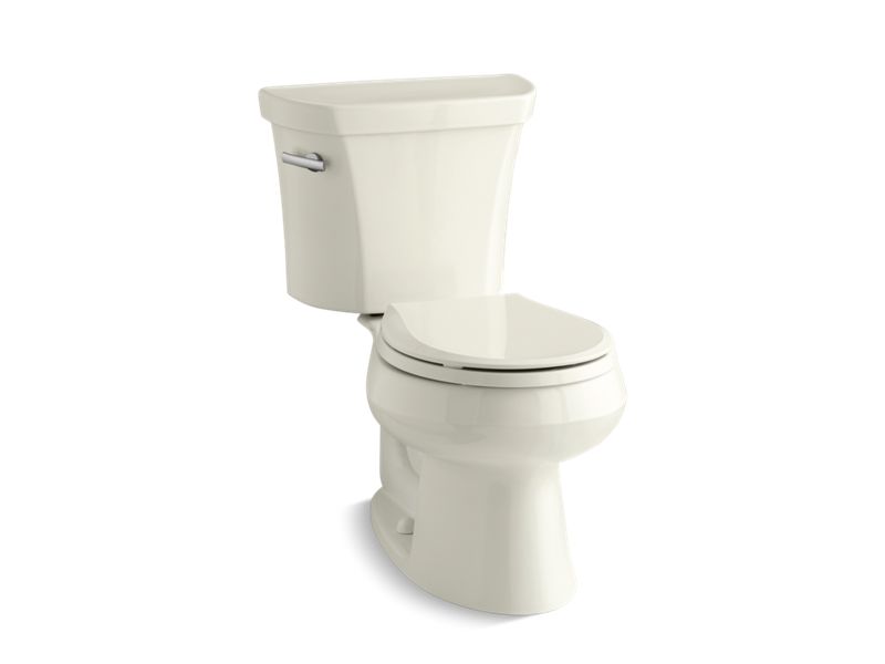 KOHLER 3997-96 Wellworth Two-Piece Round-Front 1.28 Gpf Toilet in Biscuit
