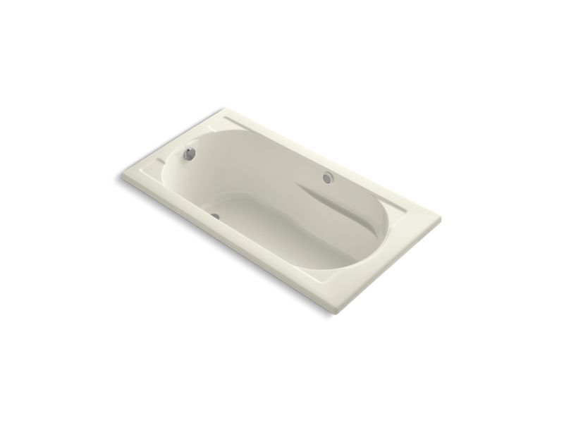KOHLER 1357-GHW-96 Devonshire 60" X 32" Heated Bubblemassage Air Bath With Bask, Reversible Drain in Biscuit