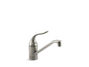KOHLER 15175-F-BN Coralais Single-Hole Kitchen Sink Faucet With 8-1/2" Spout And Lever Handle in Vibrant Brushed Nickel