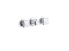 KOHLER 8046-2A-CP Triton Shelf-Back Commercial Bathroom Sink Faucet With Grid Drain And Standard Handles in Polished Chrome