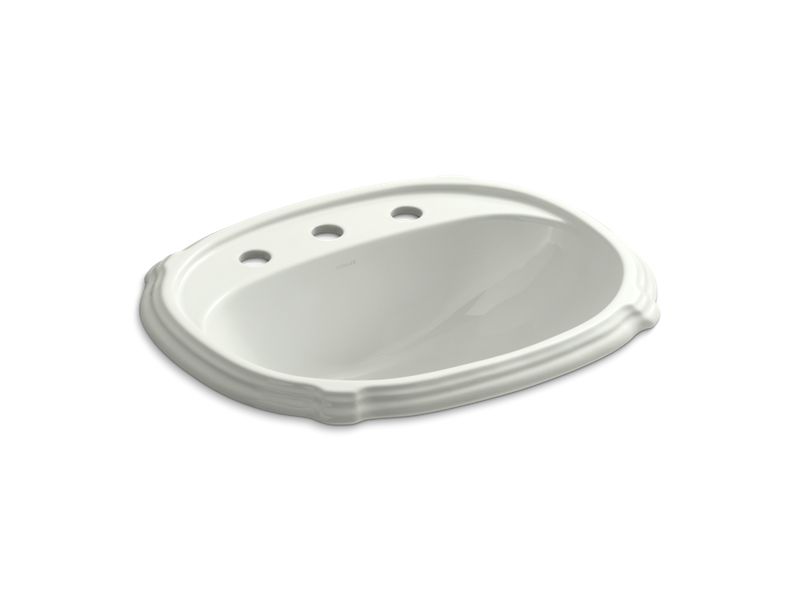 KOHLER K-2189-8-NY Portrait Drop-in bathroom sink with 8" widespread faucet holes