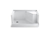 KOHLER K-9486 Memoirs 48" x 36" single threshold left-hand drain shower base with integral seat at right