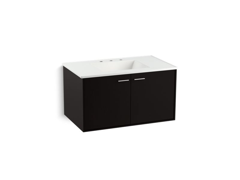 KOHLER K-99542-1WU Jute 36" wall-hung bathroom vanity cabinet with 2 doors