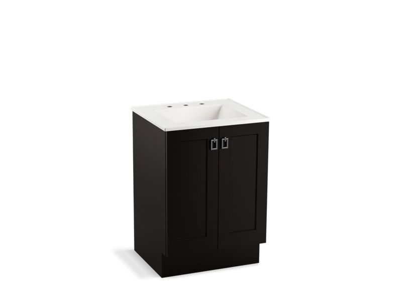 KOHLER K-99526-TK-1WU Poplin 24" bathroom vanity cabinet with toe kick and 2 doors