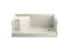 KOHLER K-9496 Memoirs 60" x 36" single threshold right-hand drain shower base with integral seat at left