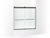 KOHLER K-706005-L Levity Sliding bath door, 59-3/4" H x 54 - 57" W, with 1/4" thick Crystal Clear glass