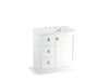 KOHLER K-99530-TKL-1WA Poplin 30" bathroom vanity cabinet with toe kick, 1 door and 3 drawers on left
