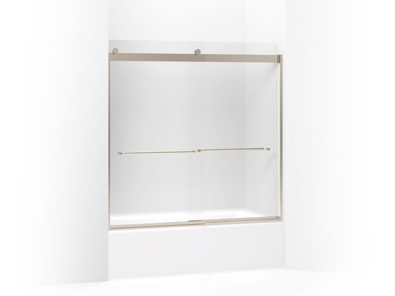 KOHLER K-706005-D3 Levity Sliding bath door, 59-3/4" H x 54 - 57" W, with 1/4" thick Frosted glass