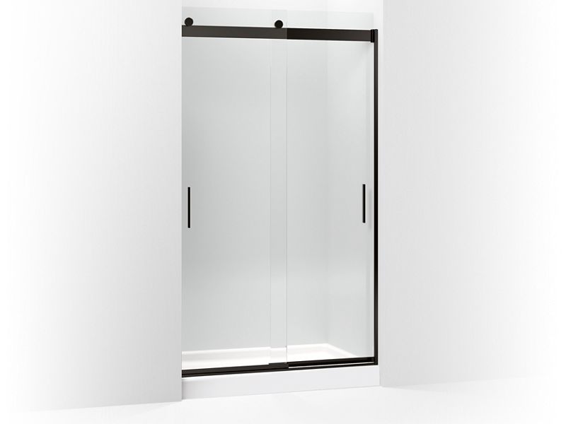 KOHLER K-706375-L Levity Sliding shower door, 78" H x 44-5/8 - 47-5/8" W, with 5/16" thick Crystal Clear glass