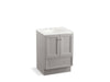 KOHLER K-99514-TK-1WT Damask 24" bathroom vanity cabinet with toe kick, 2 doors and 1 drawer