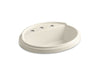 KOHLER K-2992-8-47 Tresham Oval Drop-in bathroom sink with 8" widespread faucet holes