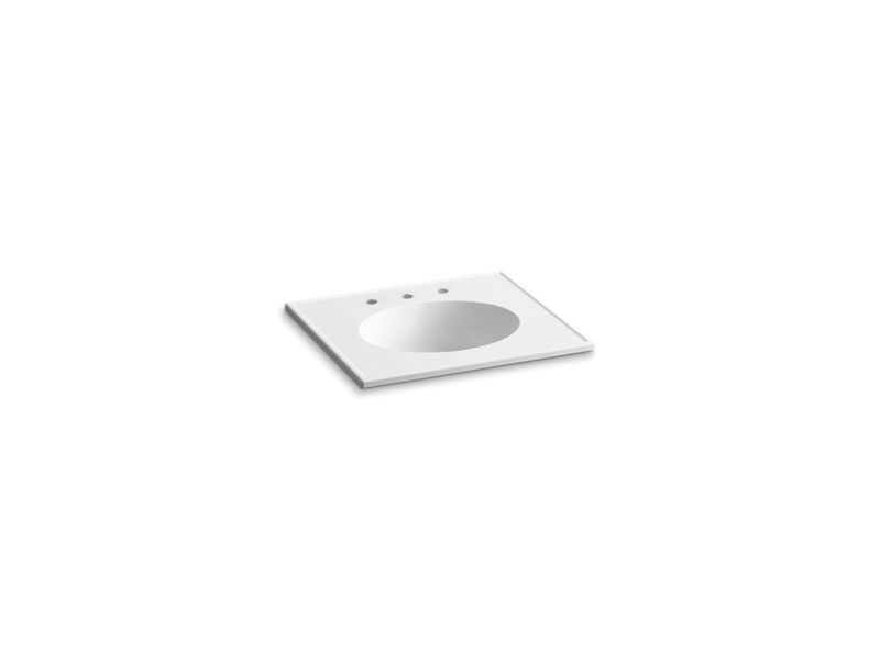 KOHLER K-2791-8 Ceramic/Impressions 25" oval vanity-top bathroom sink with 8" widespread faucet holes