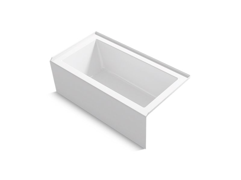 KOHLER 20202-ZY-0 Underscore Rectangle 60" X 32" Alcove Bath With Integral Apron, Integral Flange, And Right Drain in White