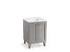 KOHLER K-99526-LG-1WT Poplin 24" bathroom vanity cabinet with legs and 2 doors