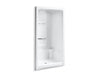 KOHLER 1687-0 Sonata 48" X 36" X 90" Center Drain Shower Stall With Integral High-Dome Ceiling, Requires Grab Bar in White