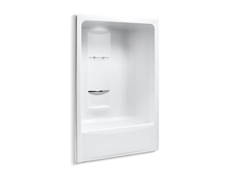 KOHLER 1681-0 Sonata 60" X 35" Bath And Shower Stall With Left Hand Drain, Requires Grab Bar in White
