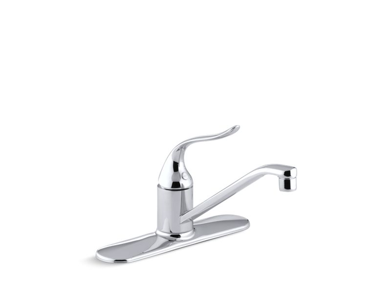 KOHLER P15171-F-CP Coralais Single-Handle Kitchen Sink Faucet With Escutcheon And 8 1/2" Swing Spout, Project Pack in Polished Chrome