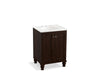 KOHLER K-99513-LG-1WB Damask 24" bathroom vanity cabinet with furniture legs and 2 doors