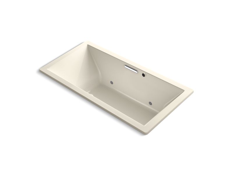 KOHLER K-1835-GCW-47 Underscore Rectangle 72" x 36" drop-in BubbleMassage(TM) Air Bath with Bask(TM) heated surface and center drain