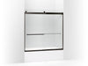 KOHLER K-706005-D3 Levity Sliding bath door, 59-3/4" H x 54 - 57" W, with 1/4" thick Frosted glass