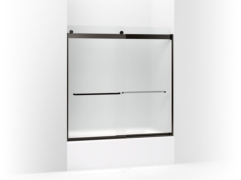 KOHLER K-706005-D3 Levity Sliding bath door, 59-3/4" H x 54 - 57" W, with 1/4" thick Frosted glass