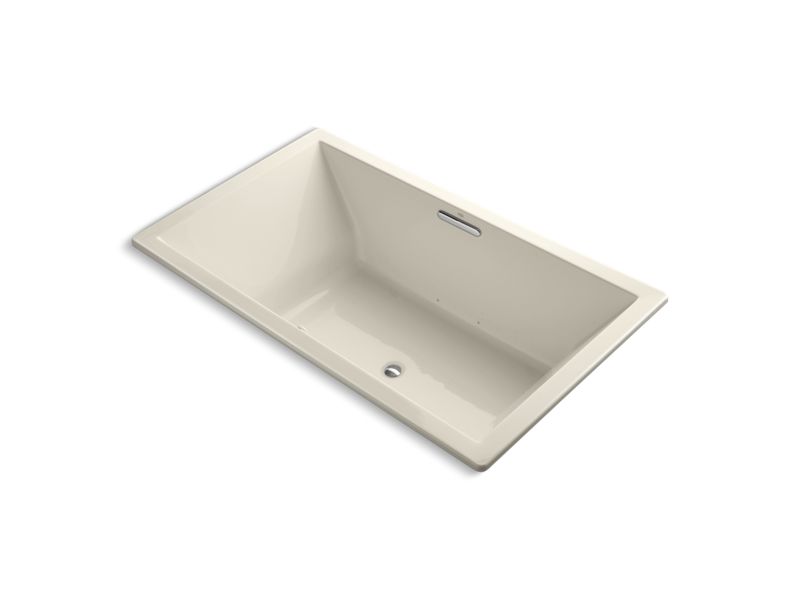 KOHLER K-1174-GVB-47 Underscore Rectangle 72" x 42" drop-in VibrAcoustic + BubbleMassage(TM) Air Bath with center drain