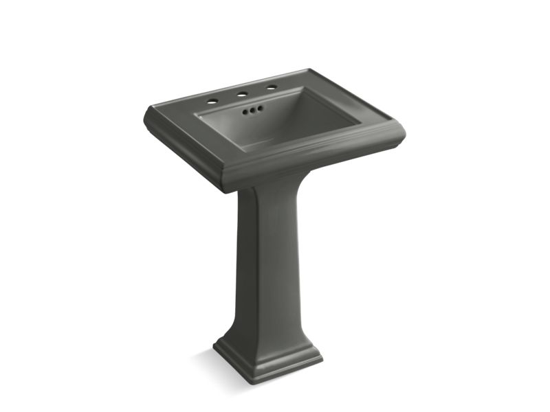 KOHLER 2238-8 Memoirs Classic 24" pedestal bathroom sink with 8" widespread faucet holes