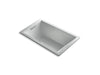 KOHLER K-1849-GW-95 Underscore Rectangle 60" x 36" drop-in BubbleMassage(TM) Air Bath with reversible drain and Bask(TM) heated surface