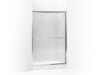 KOHLER 702213-L-SHP Fluence Sliding Shower Door, 70" H X 40 - 43" W, With 1/4" Thick Crystal Clear Glass in Bright Polished Silver