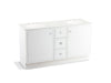 KOHLER K-99511-TK-1WA Jacquard 60" bathroom vanity cabinet with toe kick, 2 doors and 3 drawers