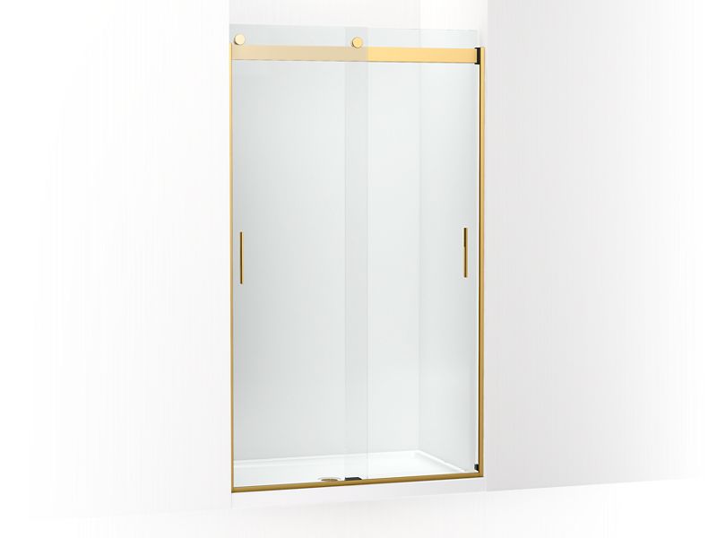 KOHLER K-706011-L Levity Sliding shower door, 82" H x 44-5/8 - 47-5/8" W, with 3/8" thick Crystal Clear glass