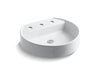 KOHLER K-2331-8 Chord Wading Pool Vessel bathroom sink with 8" widespread faucet holes